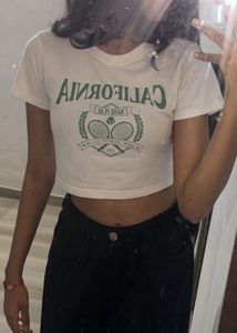 White baby Tee - Casual Style 🏁🏁