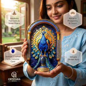 Certified Natural Pyrite Lapis Peacock Crystal Art