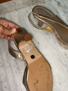 Elegant Gold Embellished Heels