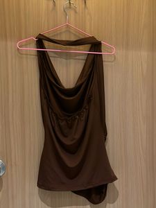 Savana - Brown Halter Neck Top