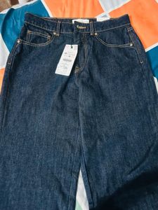 Zara original Dark Wash Wide Leg Denim Jeans