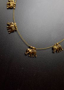 Trending Gold Elephant Charm Invisible Necklace