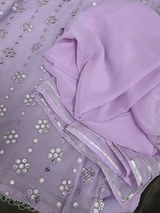 Elegant Lavender Kurta Set with Embellishments