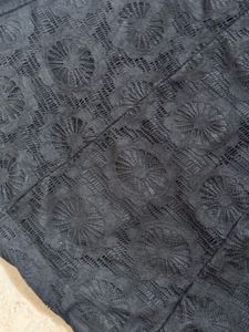 Black Textured Navratri Skirt