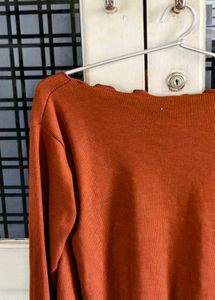 Chic Rust Cardigan