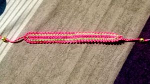 Handmade Pink & Gold Bracelet