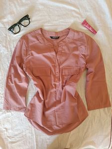 sale 💰 HARPA Dusty Rose Mandarin Collar Top