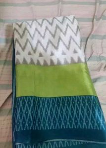 Pretty Khadi Cotton Slab Saree New With Tag