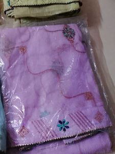 shinning net saree with blouse