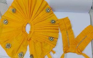 2 New Laddu Gopal Pink And Yellow Dress