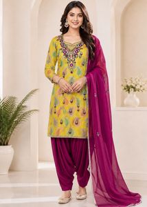 Beautiful wedding /party Yellow salwar suit Set
