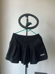 Black Pleated Mini Skirt