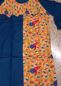 Brand New Kalamkari Peacock Print 3/4 Sleeves S Si