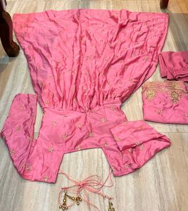 Beautiful Pink Embroidered Lehenga Choli Set