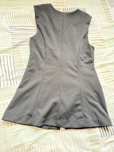 Elegant Black Button-Down Blazer Vest