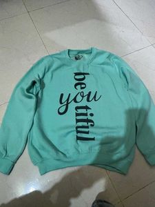 Teal "Be You Tiful" Sweatshirt, oversized