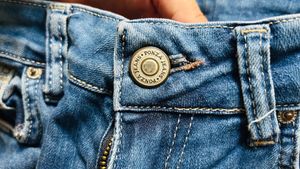 Branded Flared Jeans Rough Look