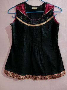 Stylish Black Kurta with Embellishments