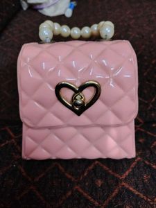 Cute Pink Quilted Heart Clutch