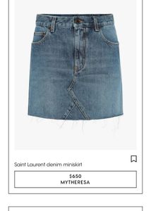Denim mini skirt