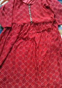 pink Printed kurti Ethnic Dress