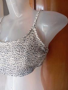 Chic Dalmatian Print Crop Top