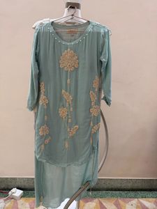 Beautiful Blue Kurta Set with Intricate Embroidery