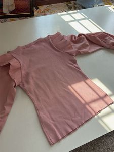 Pink Blouse with Embellished Shoulders