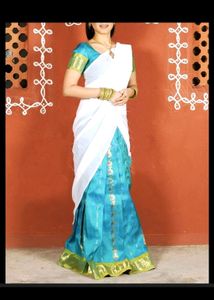 Attractive Blue Half Saree