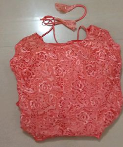 Orange Full Party Wear Gown With Pant &amp;shall