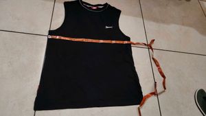 Men's Black Sleeveless T-Shirt