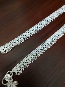 Elegant Silver Tone Anklets