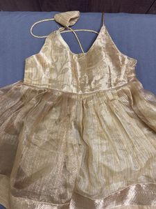 Gold Shimmer Party Dress