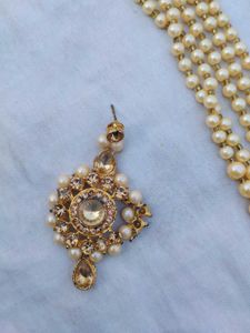 Exquisite Pearl &amp; Gold Tone Jewellery Set