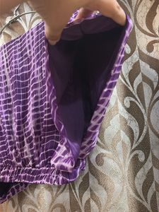 NEW - Stylish Purple Printed V-Neck Top