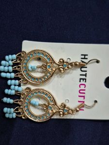 Boho Turquoise Beaded Dangle Earrings