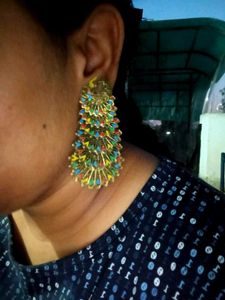 Stunning Peacock Dangle Earrings