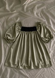 Satin Square Neck Mini Dress