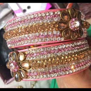 Sparkling Embellished Bangles Set