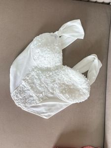 White Textured Bustier Top