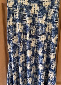 AND Blue &amp; White Abstract Print Dress