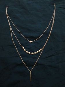 Triple Layered Silver Chain Necklace