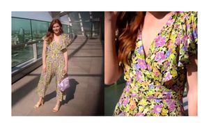 Zara floral Print Wide-Leg Jumpsuit