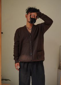 Uniqlo Brown Knit Cardigan Sweater