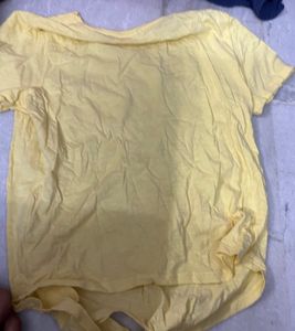 Yellow Graphic T-Shirt with Heart Sunglasses