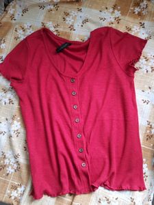 Comfy soft fabric Casual red top