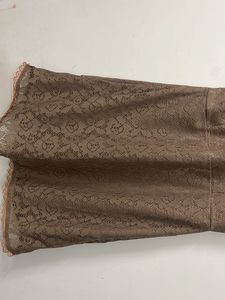 Brown Lace Midi Dress