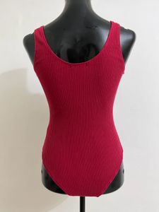 Red Sleeveless Bodysuit