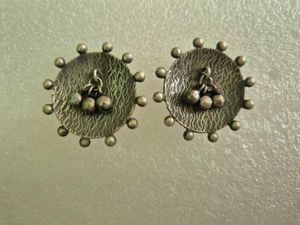 Vintage Oxidized Silver Earrings
