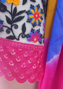 Vibrant Floral Kurta Set with Dupatta